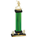 Premium Single Green Carbon Fiber Year Lacrosse Trophy