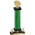 Premium Single Green Carbon Fiber Year Basketball Trophy