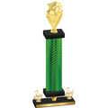 Premium Single Green Carbon Fiber Second Place Pickleball Trophy