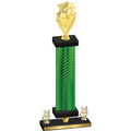 Premium Single Green Carbon Fiber Year Pickleball Trophy