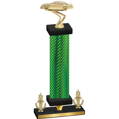 Premium Single Green Carbon Fiber Victory Cars Trophy