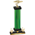 Premium Single Green Carbon Fiber Second Place Cars Trophy
