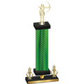 Premium Single Green Carbon Fiber Victory Archery Trophy
