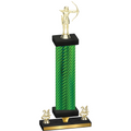 Premium Single Green Carbon Fiber Year Archery Trophy