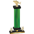 Premium Single Green Carbon Fiber Year Fishing Trophy