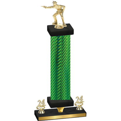 Premium Single Green Carbon Fiber Year Shooter Trophy