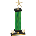 Premium Single Green Carbon Fiber Fourth Place Skater Trophy