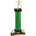 Premium Single Green Carbon Fiber Year Skater Trophy