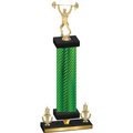 Premium Single Green Carbon Fiber Victory Weights Trophy