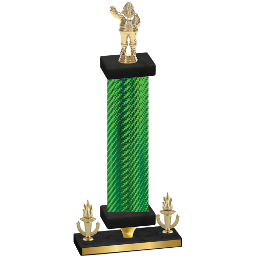 Premium Single Green Carbon Fiber Victory Holiday Trophy