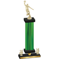 Premium Single Green Carbon Fiber Year Basketball Trophy