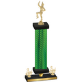 Premium Single Green Carbon Fiber Third Place Majorette Trophy