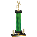 Premium Single Green Carbon Fiber Victory Majorette Trophy