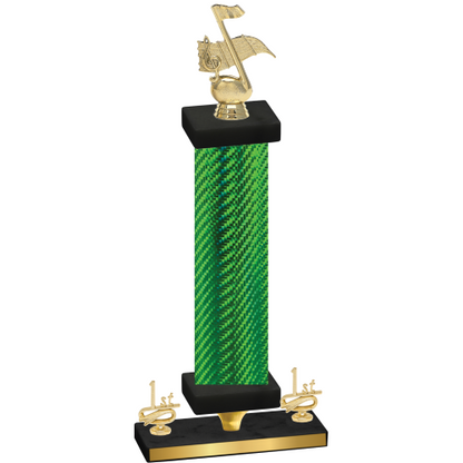 Premium Single Green Carbon Fiber First Place Music Trophy