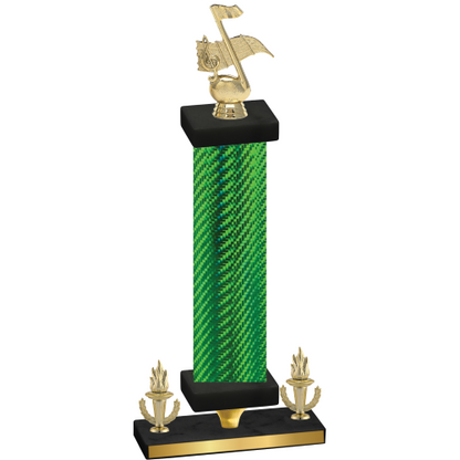 Premium Single Green Carbon Fiber Victory Music Trophy