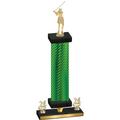 Premium Single Green Carbon Fiber Year Golf Trophy