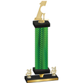 Premium Single Green Carbon Fiber Year Golf Trophy