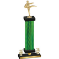 Premium Single Green Carbon Fiber Year Karate Trophy