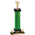 Premium Single Green Carbon Fiber First Place Academics Trophy