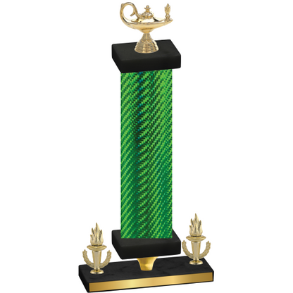 Premium Single Green Carbon Fiber Victory Academics Trophy