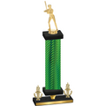 Premium Single Green Carbon Fiber Victory Softball Trophy
