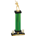 Premium Single Green Carbon Fiber Year Softball Trophy