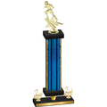 Premium Single Blue Glacier Second Place Football Trophy