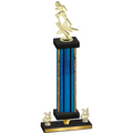Premium Single Blue Glacier Year Football Trophy