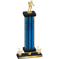Premium Single Blue Glacier Second Place Rugby Trophy