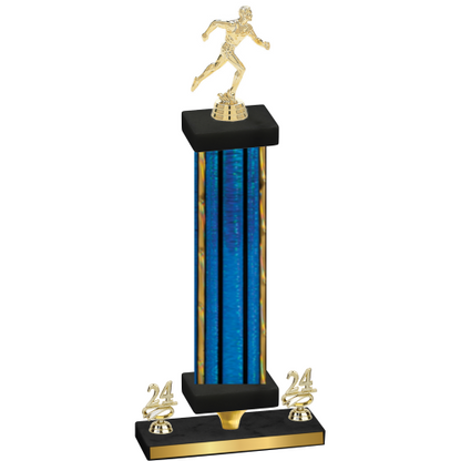Premium Single Blue Glacier Year Running Trophy