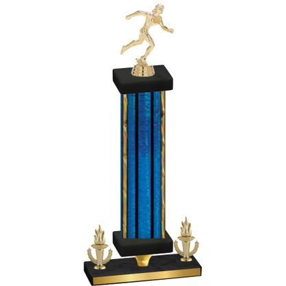 Premium Single Blue Glacier Victory Running Trophy