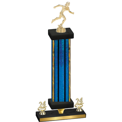 Premium Single Blue Glacier Year Running Trophy
