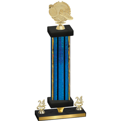Premium Single Blue Glacier Year Running Trophy