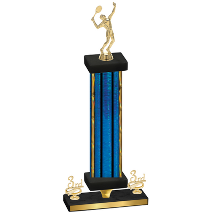 Premium Single Blue Glacier Third Place Tennis Trophy