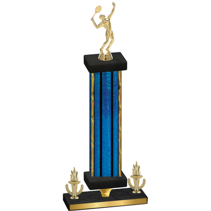 Premium Single Blue Glacier Victory Tennis Trophy