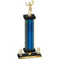 Premium Single Blue Glacier Year Volleyball Trophy