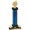 Premium Single Blue Glacier Second Place Volleyball Trophy
