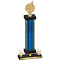 Premium Single Blue Glacier Third Place Volleyball Trophy