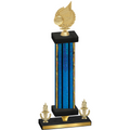 Premium Single Blue Glacier Victory Volleyball Trophy