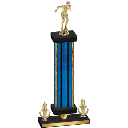 Premium Single Blue Glacier Victory Swimming Trophy