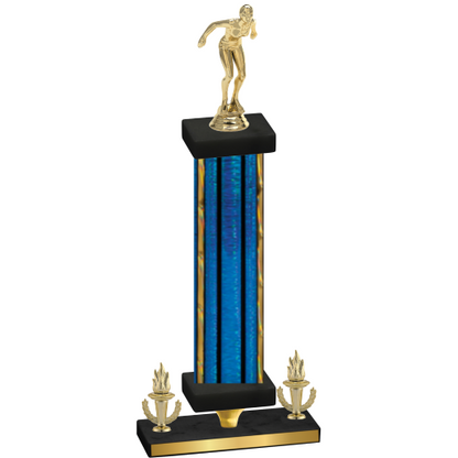 Premium Single Blue Glacier Victory Tennis Trophy