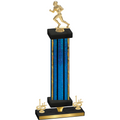 Premium Single Blue Glacier First Place Football Trophy
