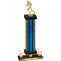 Premium Single Blue Glacier Second Place Football Trophy