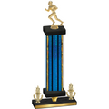 Premium Single Blue Glacier Victory Football Trophy