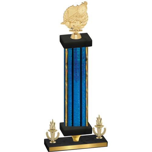 Premium Single Blue Glacier Victory Swimming Trophy