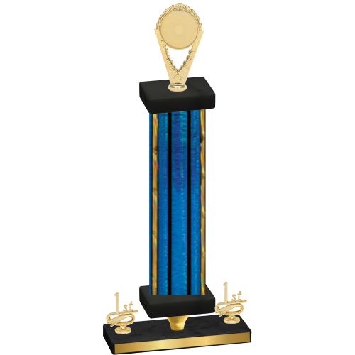 Premium Single Blue Glacier First Place Insert Trophy