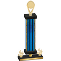 Premium Single Blue Glacier Fourth Place Insert Trophy