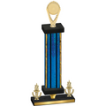 Premium Single Blue Glacier Victory Insert Trophy