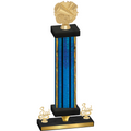 Premium Single Blue Glacier Third Place Cheerleading Trophy