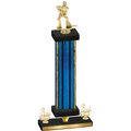 Premium Single Blue Glacier Third Place Hockey Trophy